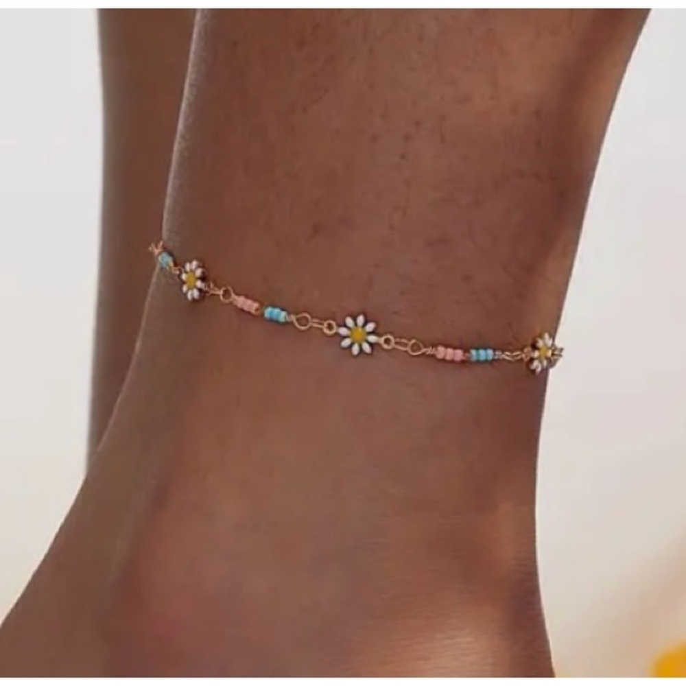 Thin Flower Anklet